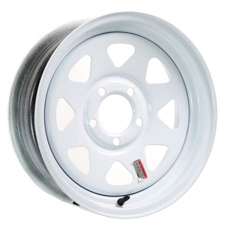 Two Boat Trailer Rims Wheels 15 X 6 In 15x6 5 Lug Hole Bolt White