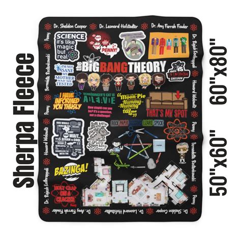 The Big Bang Theory Throw Blanket Big Bang Theory T Big Etsy