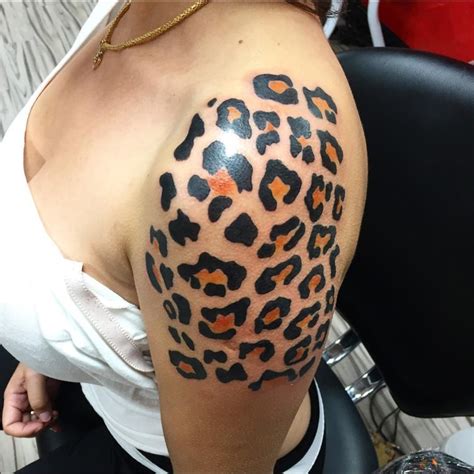 Leopard Print Tattoos On Thigh Designs