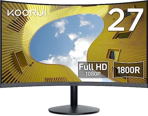 KOORUI Monitor Curvo 27 Pulgadas Full HD 1920 X 1080 A 75 Hz VA 5