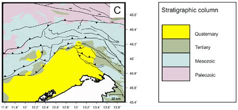 Seismotectonic map of the study area. (A) The map shows the seismicity ...