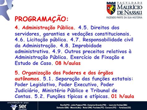 Curso De Direito Disciplina Direito Constitucional Ii Carga Hor Ria