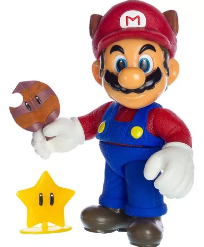 Mario Bros Mapache Racoon Figura Articulada Con Sonido Y Luz Meses