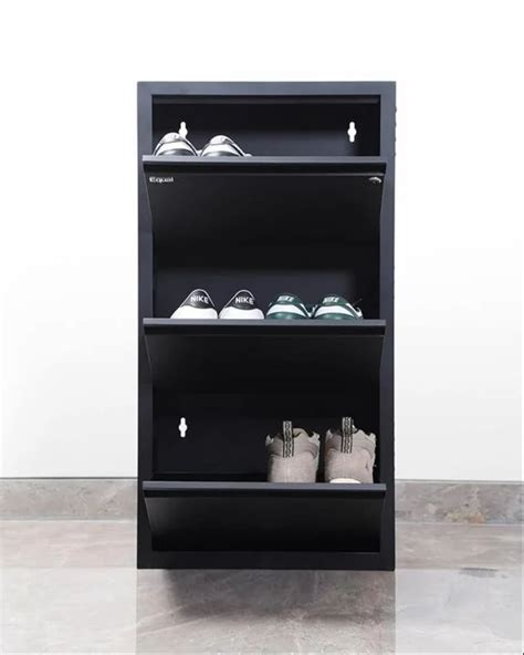 Powder Coated Mild Steel Wall Mounted Shoe Rack 3 Shelves At Rs 2700