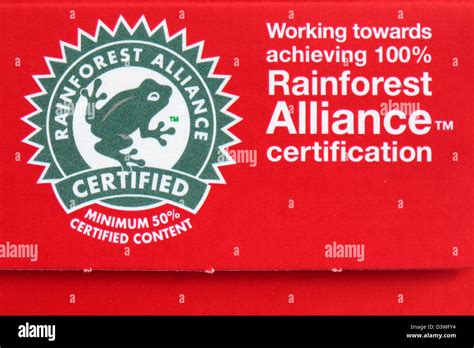 Rainforest Alliance Logo working towards achieving 100% Rainforest Alliance certification Stock ...