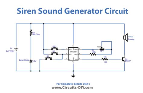 Three Siren Sound Generator Circuit Using Um