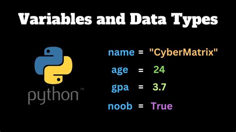 Variable And Data Type Python YouTube