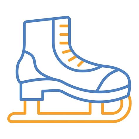 Icono Del Patinaje Sobre Hielo Vector Premium