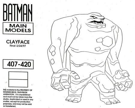 Batman Arkham City Clayface Face Coloring Nation