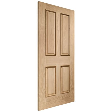 XL Joinery Internal Oak Unfinished Victorian Door With Raised Mouldings