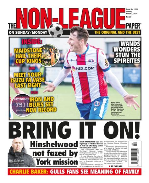 NORTHERN PREMIER LEAGUE FIXTURES 24-25 - The Non-League Football Paper