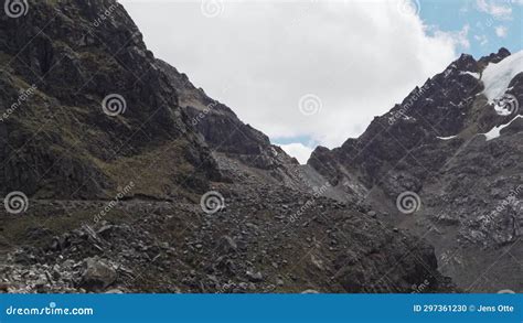 Punta Oilimpica Mountain Pass In The Cordillera Blanca Peru Stock