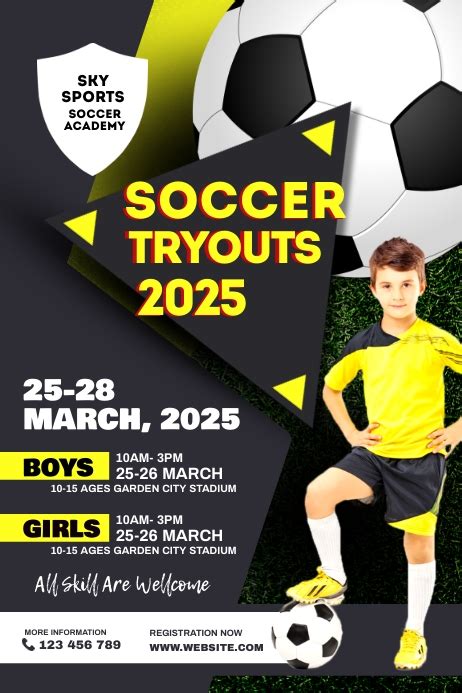 Soccer Tryouts Flyer Template Postermywall