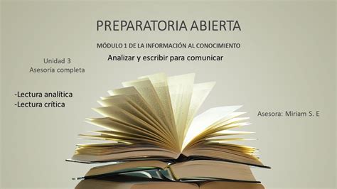 Preparatoria Abierta Módulo 1 De la información al Conocimiento Unidad