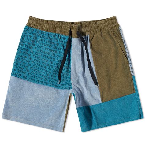 TFIOM Corduroy Patchwork Shorts Nova Blue END