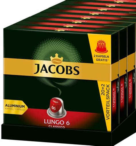 Jacobs Lungo 6 Classico 220 Kaffee Kapseln Nespresso für 34 52