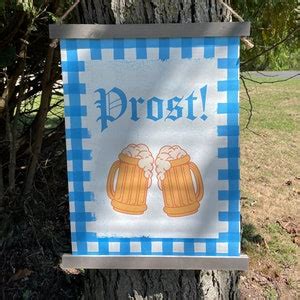 Oktoberfest Party Decoration Prost Oktoberfest Beer Mug Hanging Canvas ...