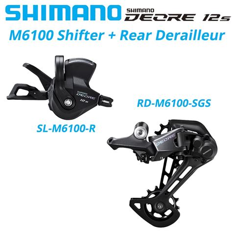 Shimano Deore M6100 12s Groupset Sl M6100 Shift Lever Rd M6100 Sgs Rear Derailleur 12 Speed