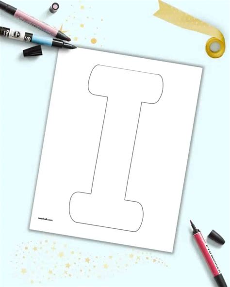 Free Printable Bubble Uppercase Letter I The Artisan Life