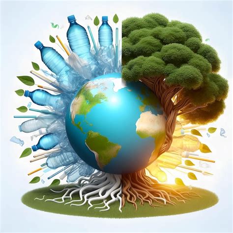 Premium Photo Planet Vs Plastics Earth Day Concept D Tree Background