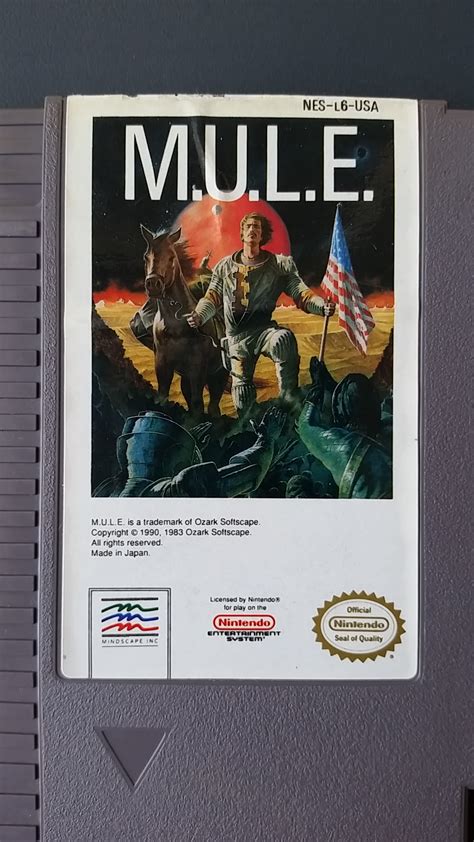 M U L E Game Cartridge Only Nintendo Nes