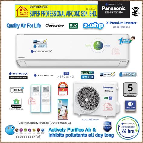 Panasonic Aircond R32 Air Conditioner Non Inverter No Wifi X Deluxe