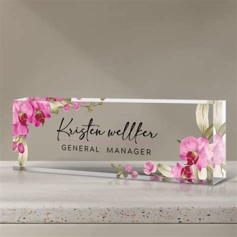 Personalized Office Name Plate For Desk Custom Employee Appreciation