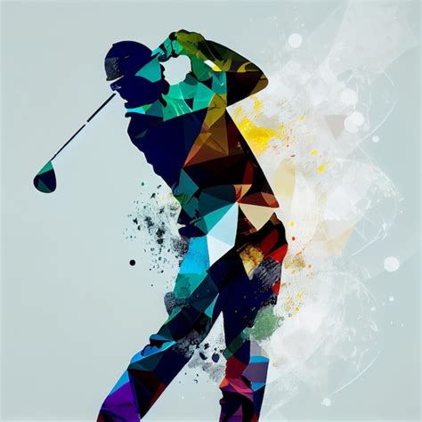 Ilustraci N De Hombre Golfista O Jugador De Golf En Estilo Abstracto