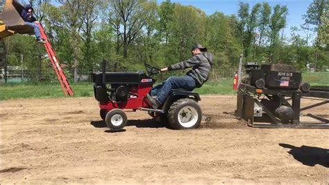 Garden Tractor Pulling Cub Cadet 1200 16hp Factory Stock Youtube