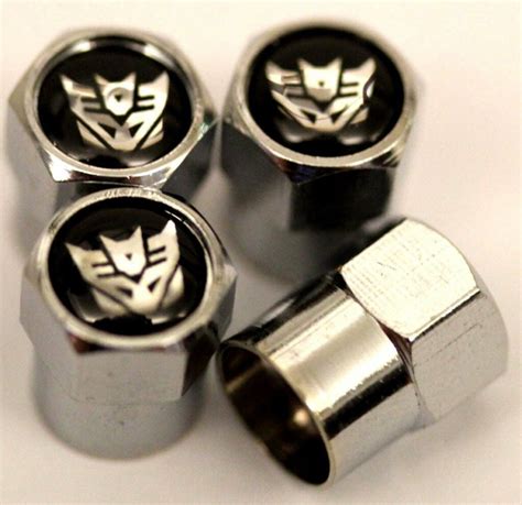 Transformer Decepticon Black Tire Valve Caps Plus Free Extra Cap Online