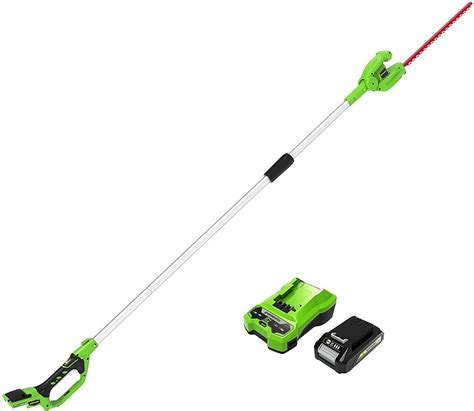 24V Akku Heckenschere Teleskop 51cm Greenworks Mit 2Ah