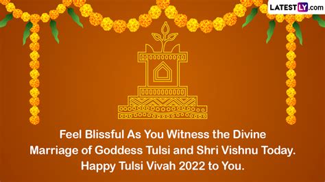 Happy Tulsi Vivah 2022 Wishes शुभ तुलसी विवाह इन  Greetings