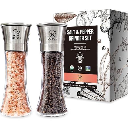 Amazon Home Ec Premium Stainless Steel Salt And Pepper Grinder Set