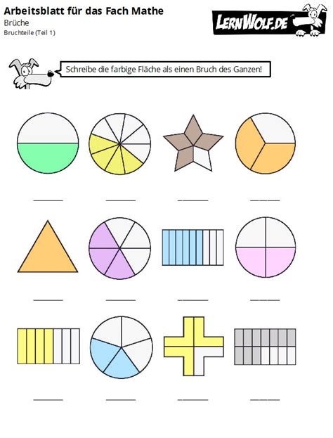 Arbeitsblatt Bruchrechnung Bruchrechnen Aufgaben Zum Ausdrucken