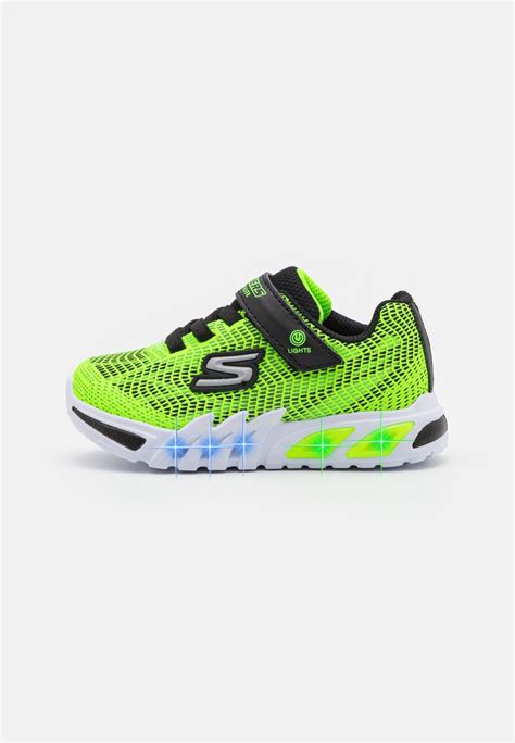 Skechers Flex Glow Elite Trainers Lime Syntheticblack Trimneon