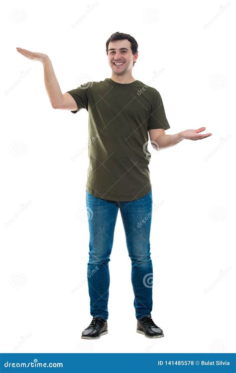 Full Length Man Balancing Hands Stock Photo Image Of Model Gesturing