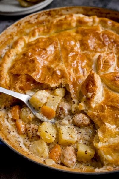 Sausage And Mustard Pie Nicky S Kitchen Sanctuary