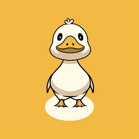 Cute Duck Smiling Cartoon Illustration Vector Art At Vecteezy