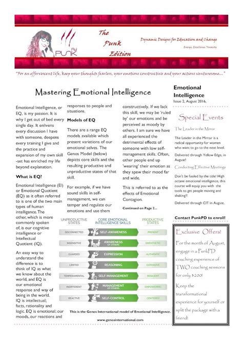 Pdf Mastering Emotional Intelligence Intelligencepunkpd Au Wp