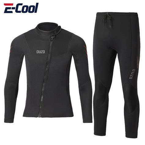 Neoprene Wetsuit Men Women 3mm Front Zipper Diving Suit For Snorkeling