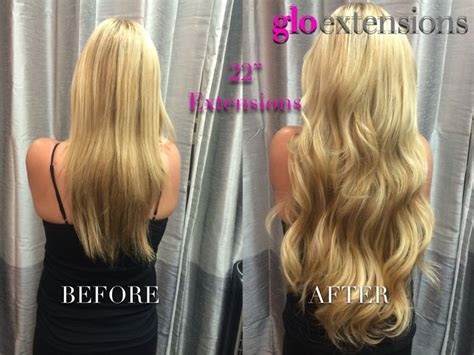 Hair Extensions Before And After By Glo Extensions Denver Best Human