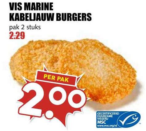 Vis Marine Kabeljauw Burgers Aanbieding Bij MCD Supermarkt 1Folders Nl