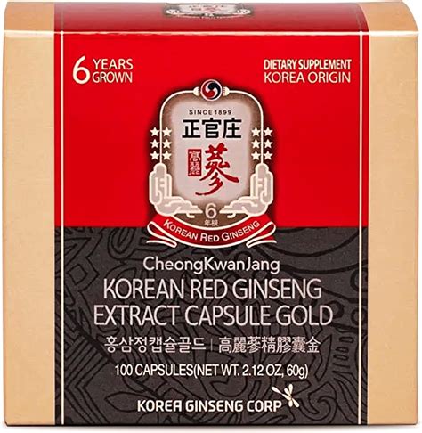 Korean Red Ginseng Extract Capsule Mg Vegetable Capsules