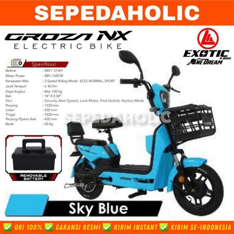 Jual Sepeda Listrik EXOTIC GROZA MX NX X3 5 X3 6 500 Watt