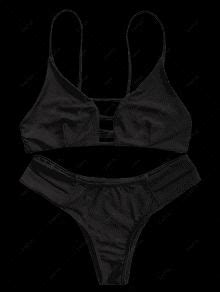 Caged Bandage Bikini Swimwear Black Bikinis M Zaful