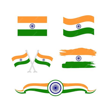 Premium Vector | Set of india flag element design