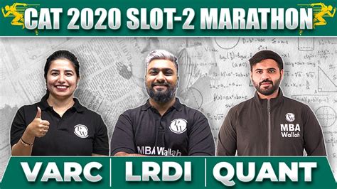 LIVE MARATHON CAT 2020 Slot 2 CAT 2023 VARC QUANT LRDI MBA