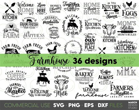 Farmhouse Kitchen SVG Bundle Rustic Farmhouse Kitchen Sign - Etsy