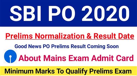 Sbi Po Prelims Result Date 2020sbi Po Normalization 2020sbi Po