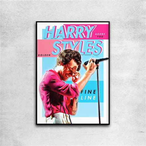 Harry Styles Fine Line Poster Print With Customisable Song Etsy